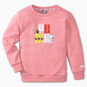 PUMA x PEANUTS Crew Neck Kids' Sweatshirt NEW with TAGS